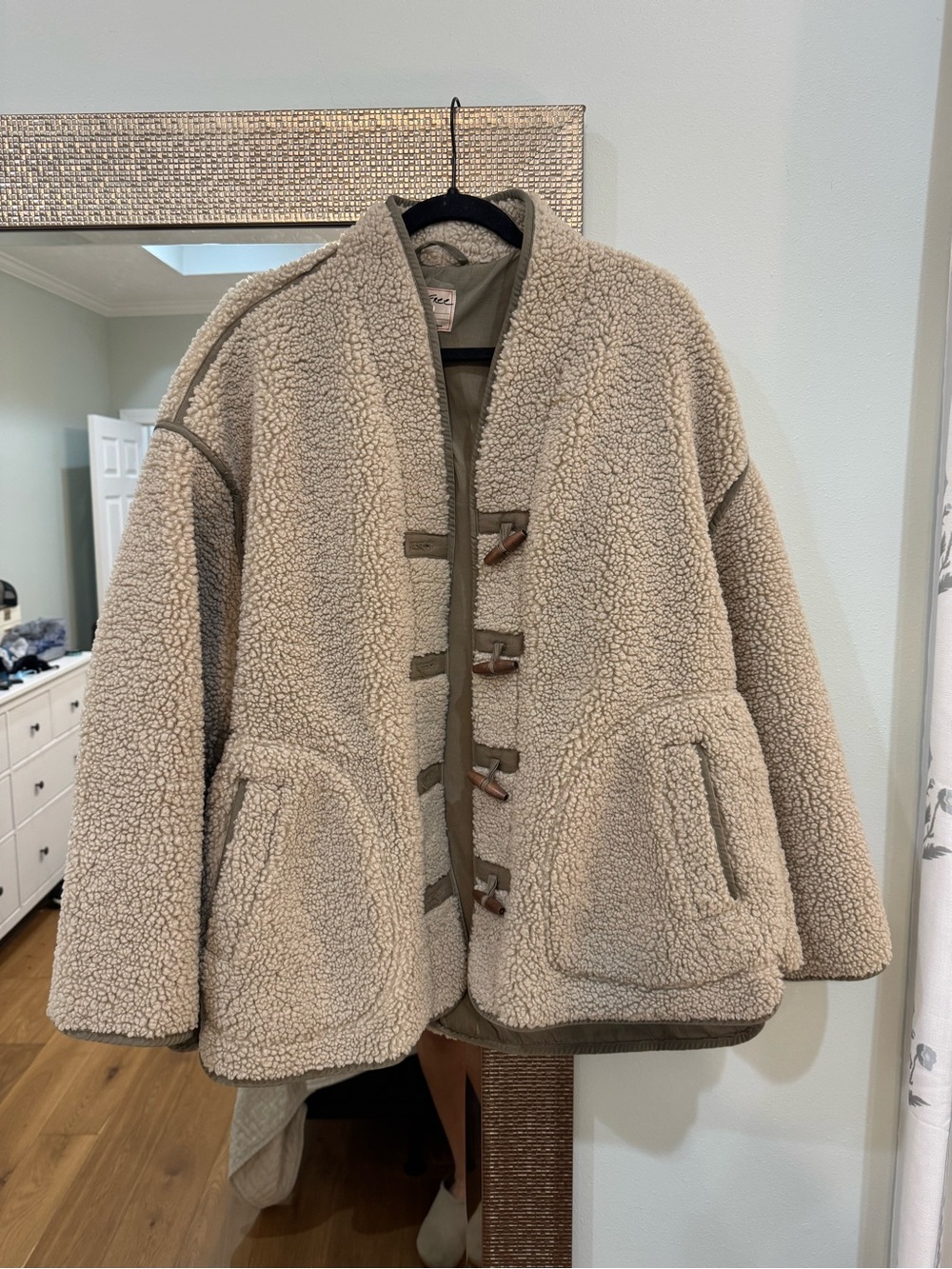 We The Free Cream Sherpa Toggle Jacket